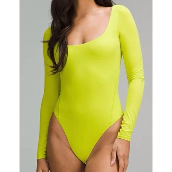 lululemon athletica Tops - Lululemon Wundermost Square-Neck Long-Sleeve Bodysuit